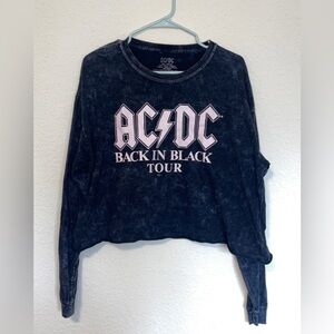 Long sleeve, cropped AC/DC shirt